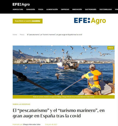 www.pechetourisme-espagne.fr Nouvelles, vidéos et reportages de EFE sur Pêchetourisme Espagne (Pescaturismo)