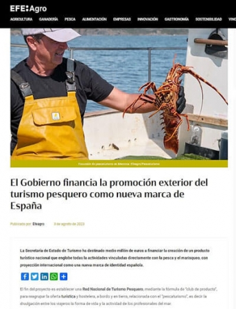 www.pechetourisme-espagne.fr Nouvelles, vidéos et reportages de EFE sur Pêchetourisme Espagne (Pescaturismo)