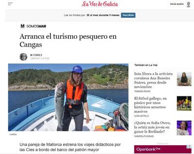 www.pechetourisme-espagne.fr Nouvelles, vidéos et reportages de La Voz de Galicia sur Pêchetourisme Espagne (Pescaturismo)