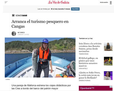 www.pechetourisme-espagne.fr Nouvelles, vidéos et reportages de La Voz de Galicia sur Pêchetourisme Espagne (Pescaturismo)